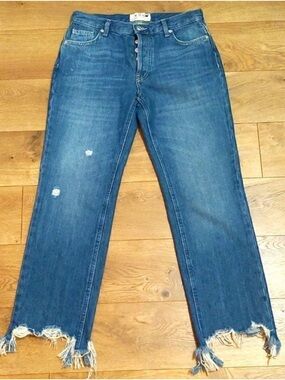 We The Free distressed Maggie mid-rise straight leg jeans 26